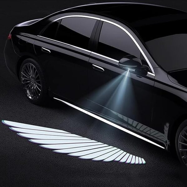 2pcs Side Rearview Mirror Welcome Lights, Angel Wing Door LED Universal Projector Lights Courtesy Puddle Light